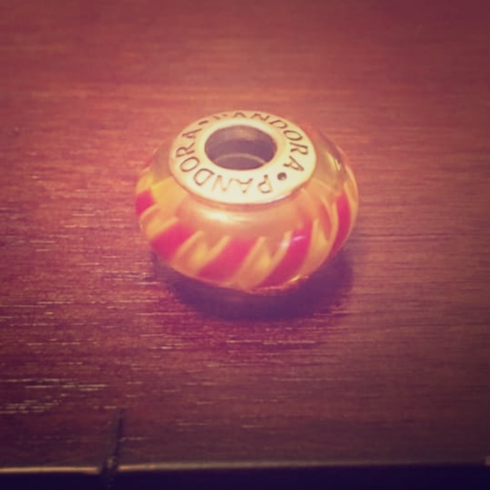 Authentic glass pandora charm